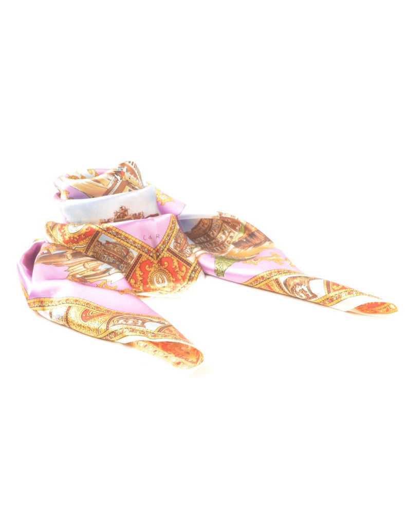 Purple Patterned Head Scarf - M