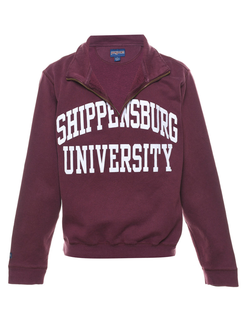 Quarter Zip Printed Sweatshirt - S