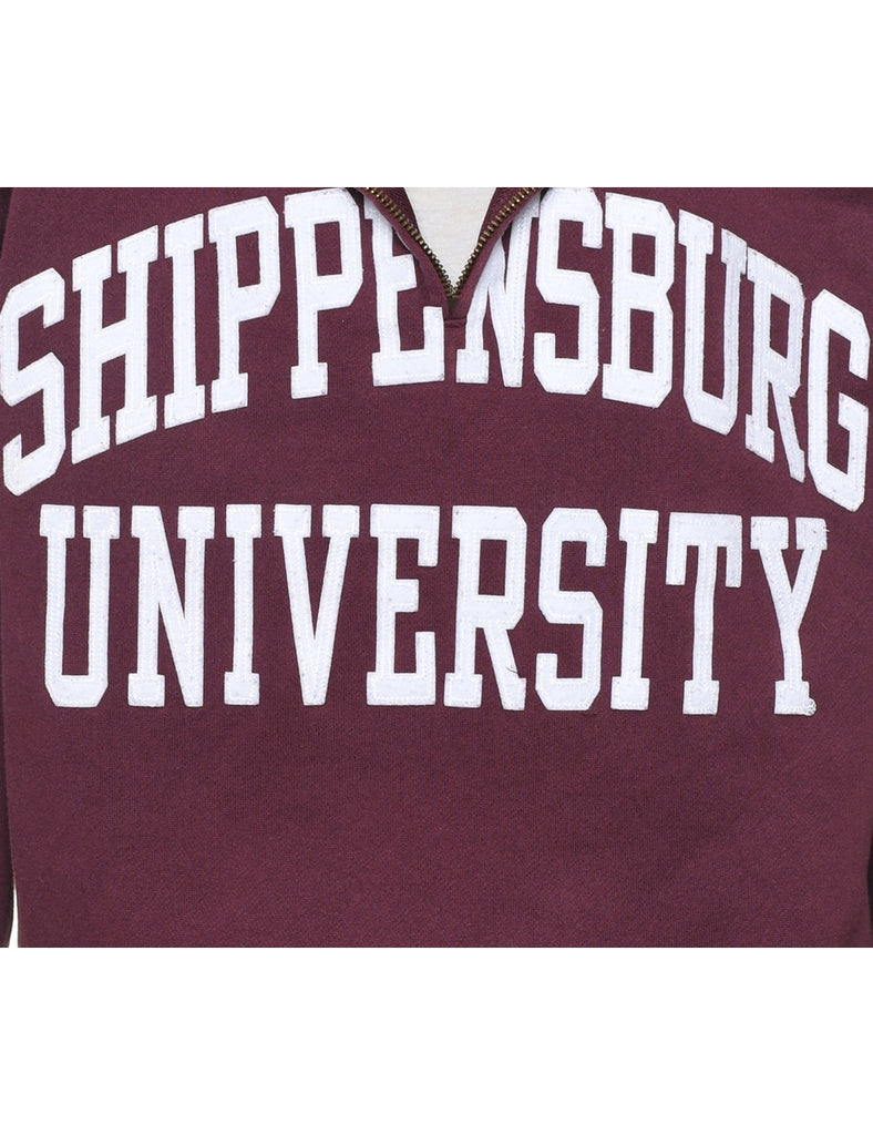 Quarter Zip Printed Sweatshirt - S