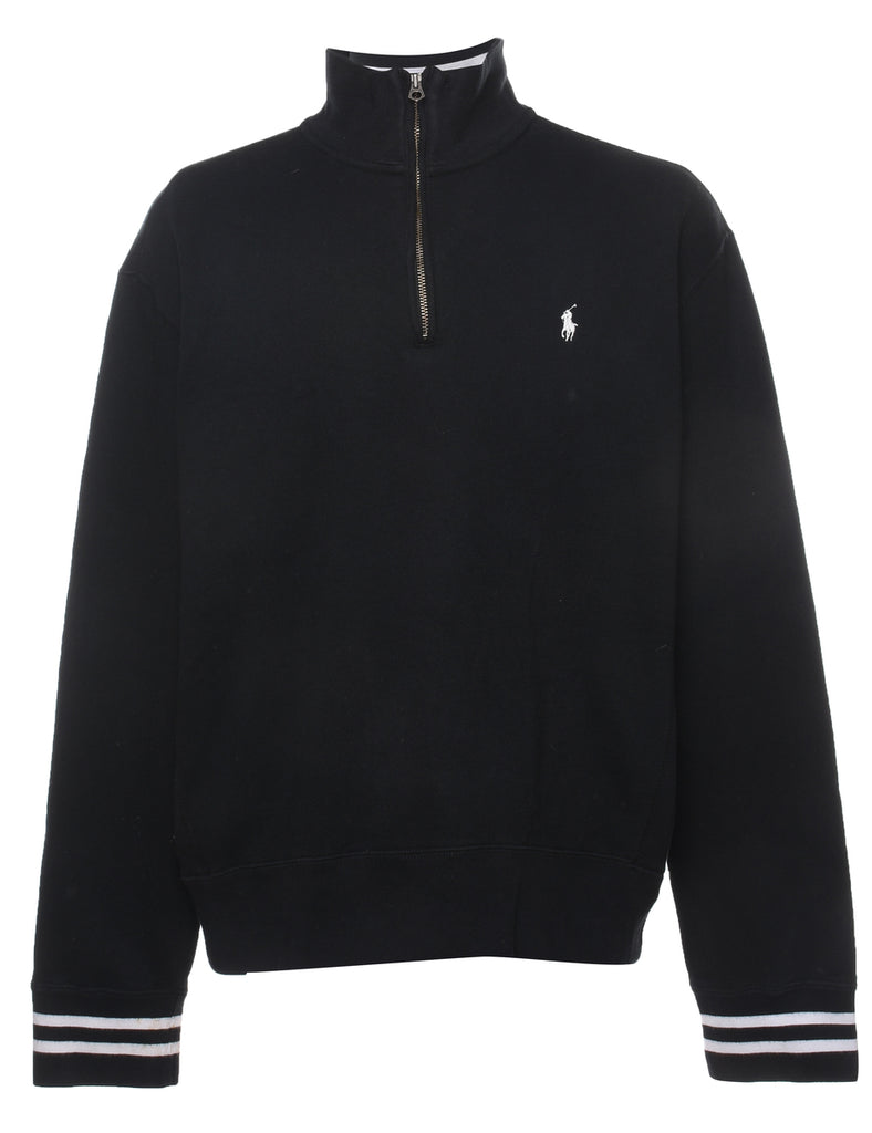 Ralph Lauren Plain Black & White 1990s Sweatshirt - XL