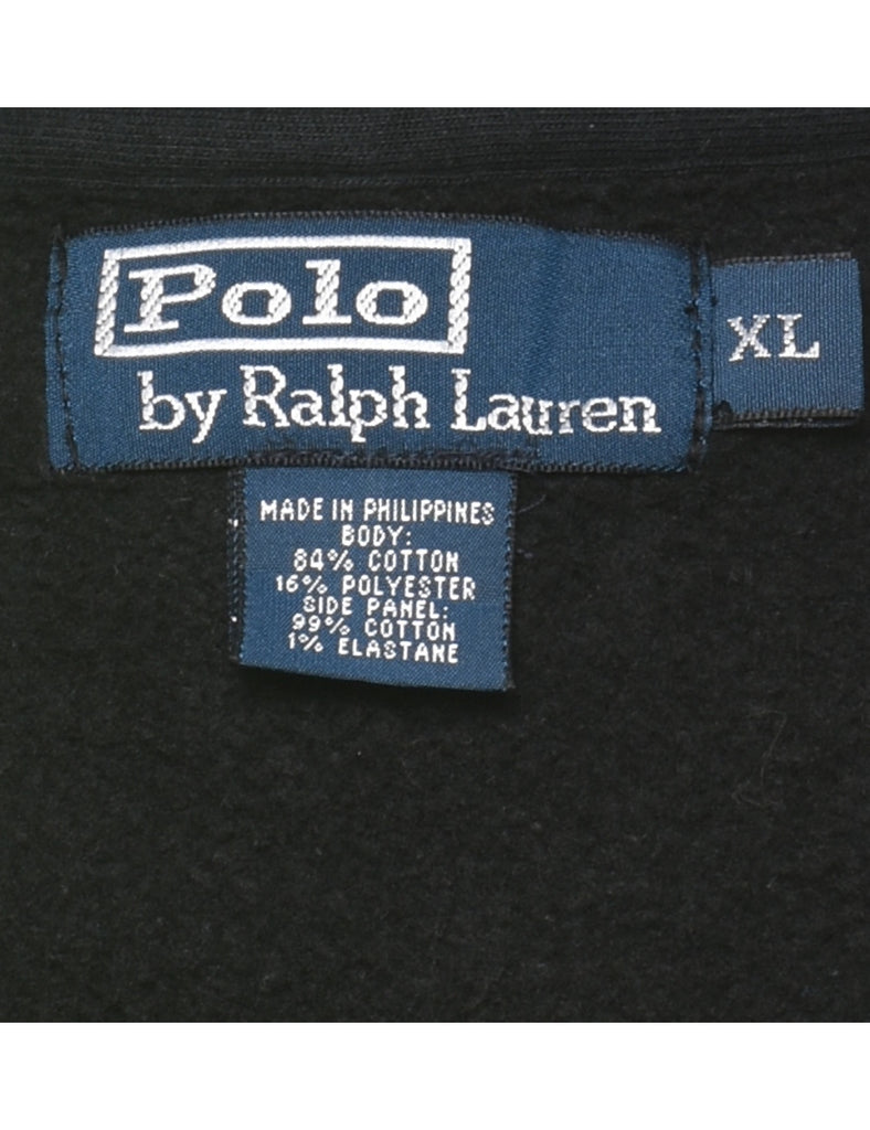 Ralph Lauren Plain Black & White 1990s Sweatshirt - XL