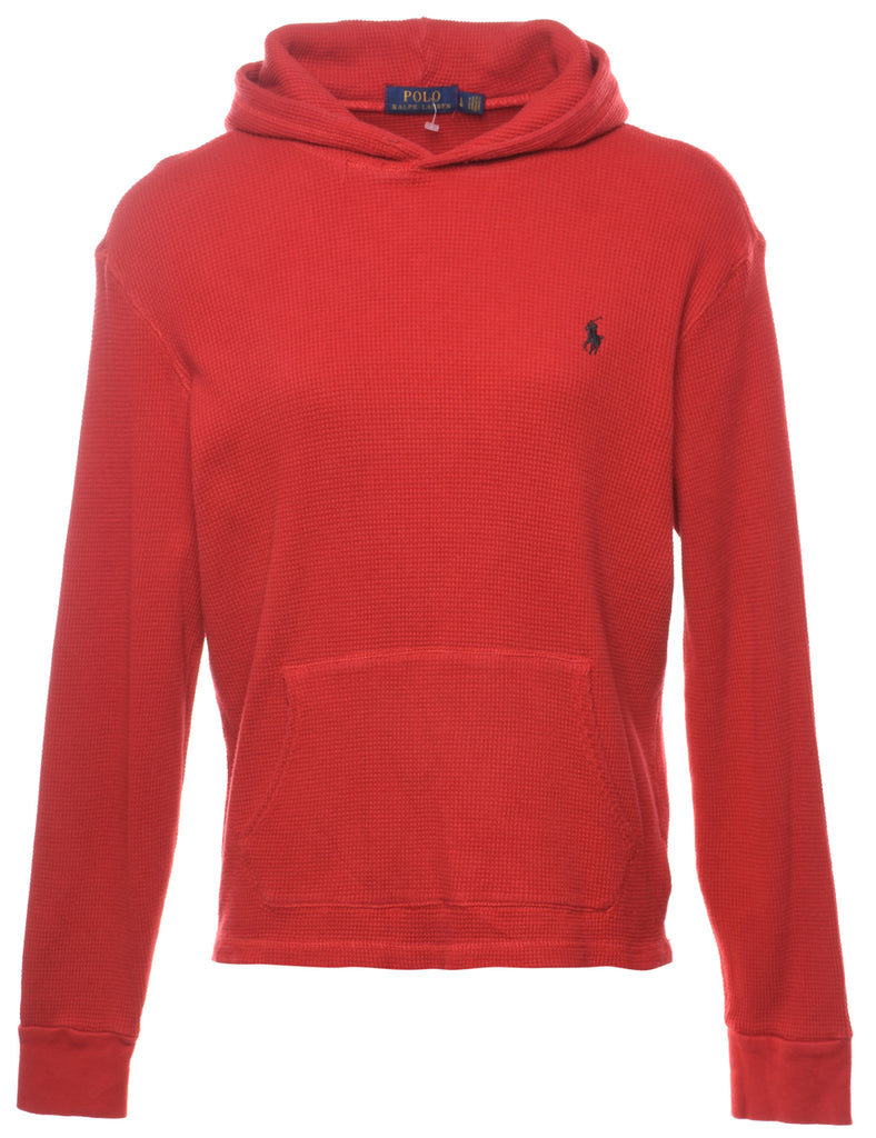 Ralph Lauren Red Classic Hooded Sweatshirt - L