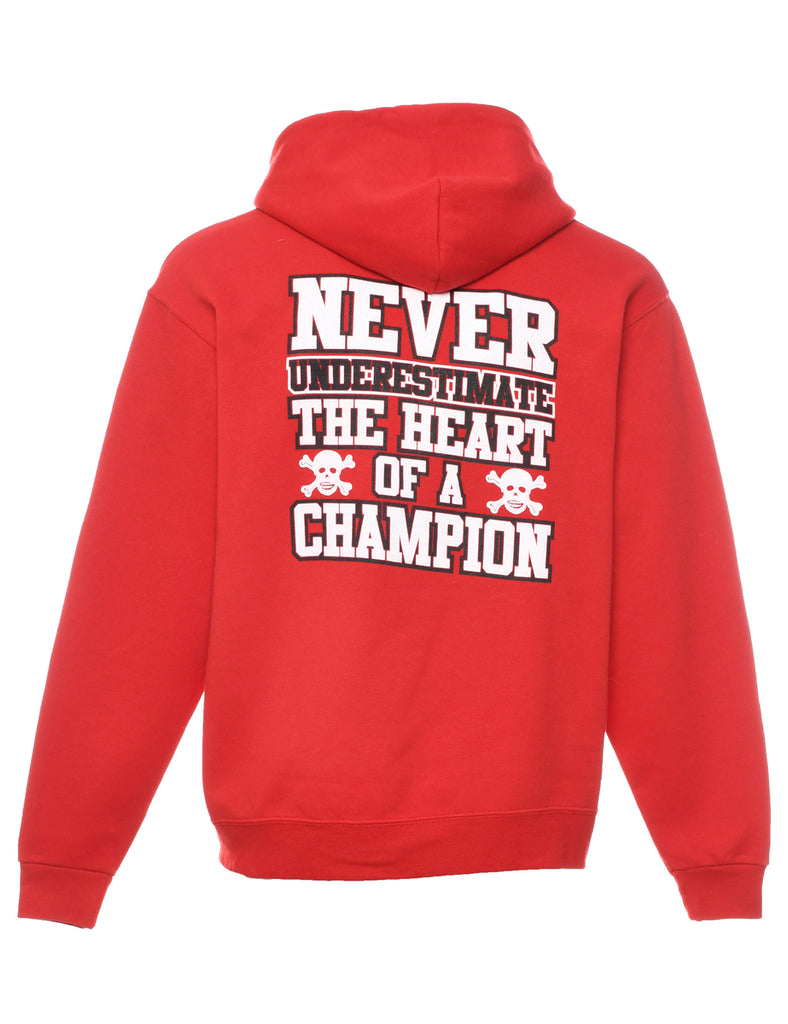 Red Belfry Pirates State Champions Hooded Sports Sweatshirt - L