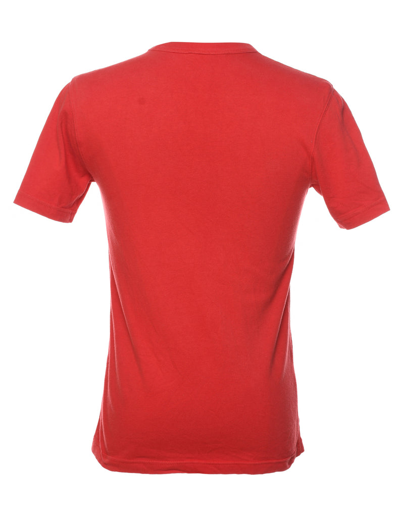 Red Champion Embroidered T-shirt - S