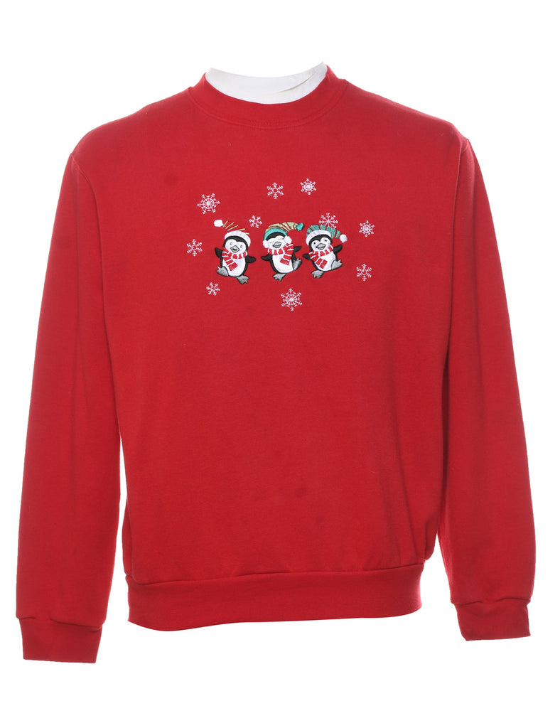 Red Christmas Sweatshirt - L