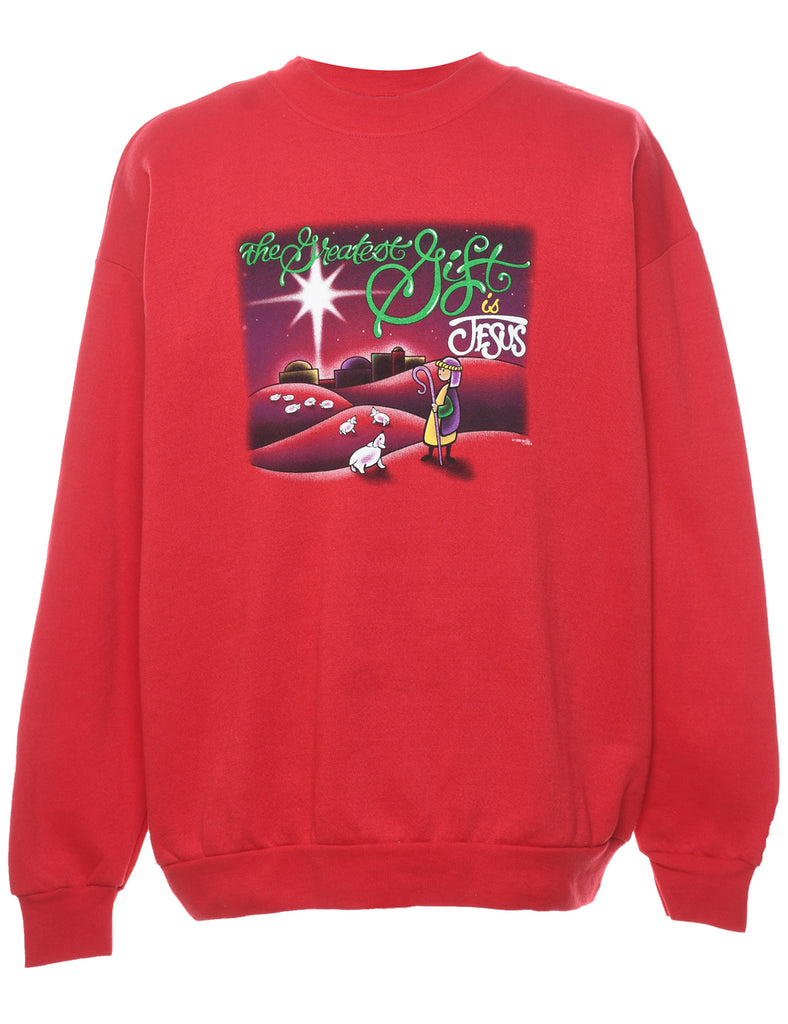 Red Christmas Sweatshirt - XL