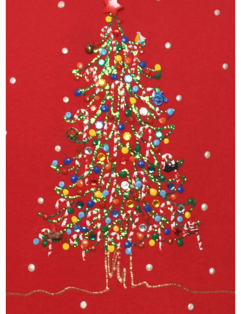 Red Christmas Sweatshirt - M