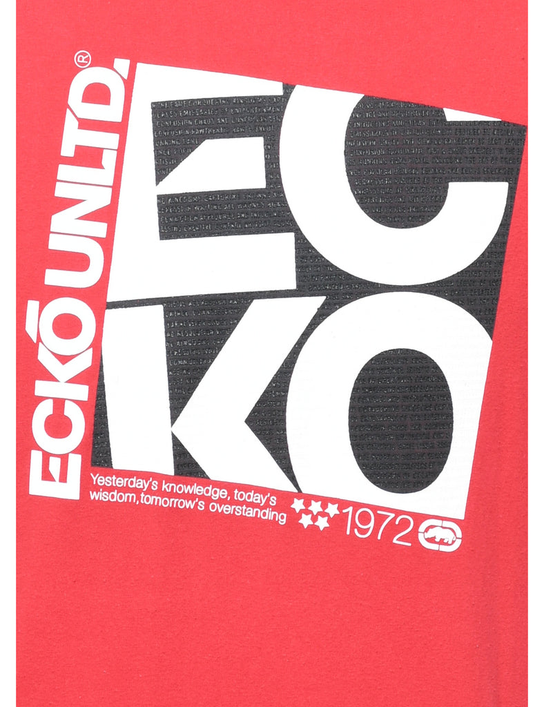 Red Ecko Printed T-shirt - XL
