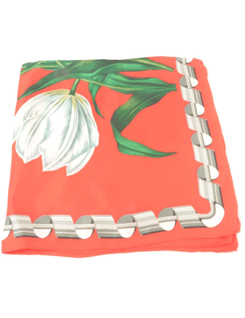 Red Floral Head Scarf - M