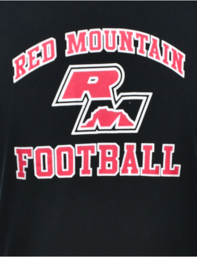Red Mountain Football Printed T-shirt - M