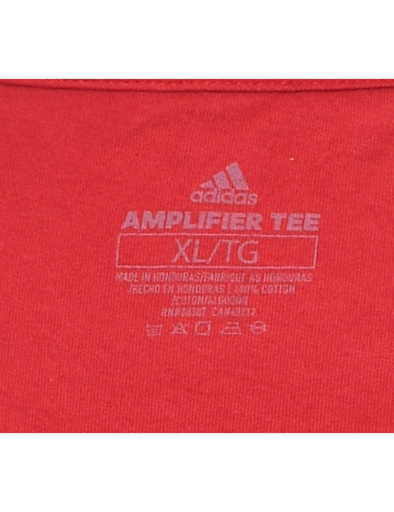 Red New Level Baseball Printed T-shirt - XL