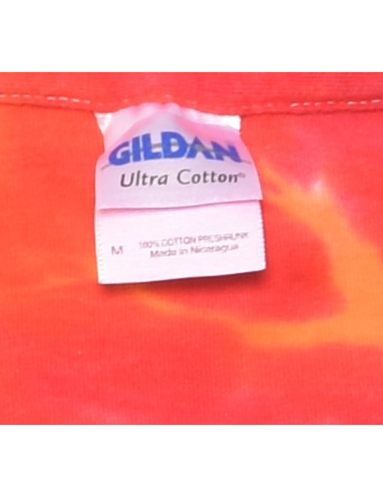 Red & Orange SpikeTacular Tie Dye T-shirt - M