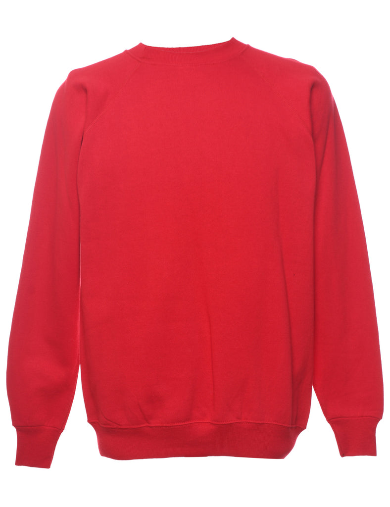 Red Plain Sweatshirt - L