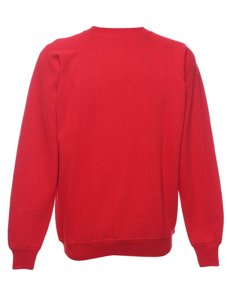 Red Plain Sweatshirt - L