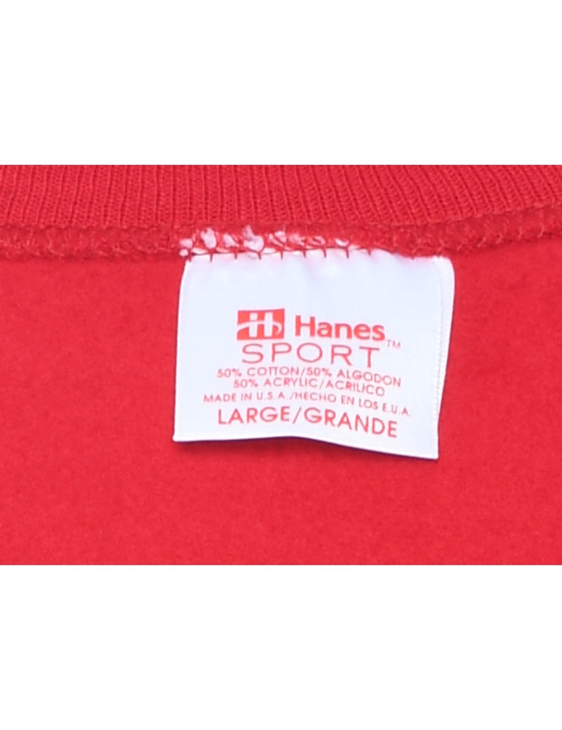 Red Plain Sweatshirt - L