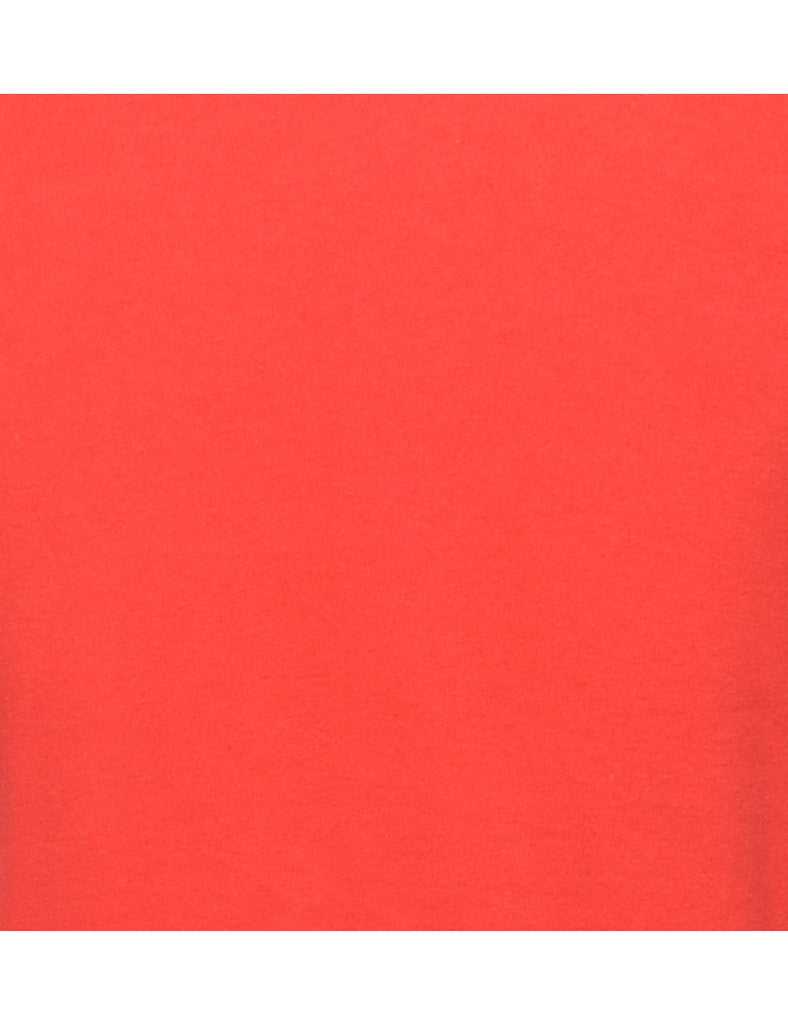 Red Plain T-shirt - L