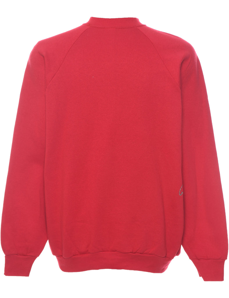 Red Printed Sweatshirt - XL
