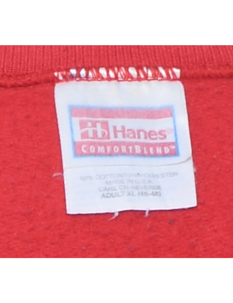 Red Printed Sweatshirt - XL