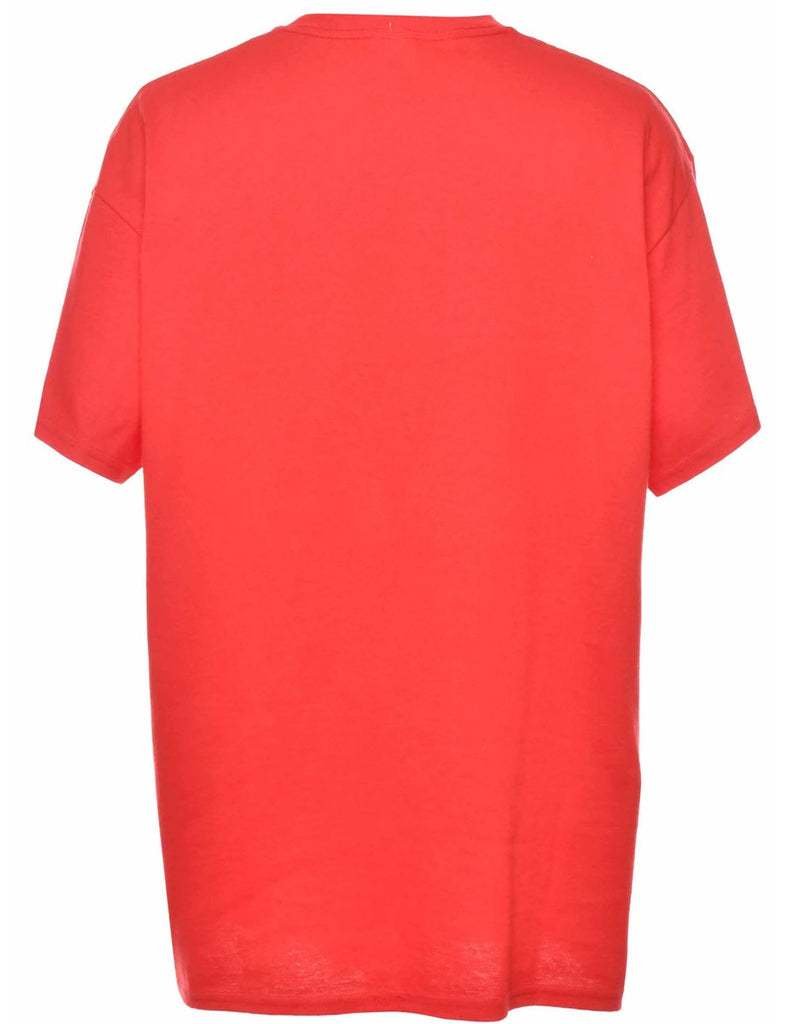 Red Printed T-shirt - L