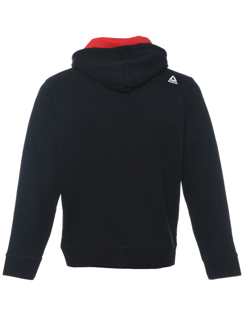 Reebok Black & Grey Printed Hoodie - S