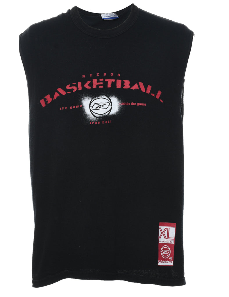 Reebok Black & Red Printed Vest - XL