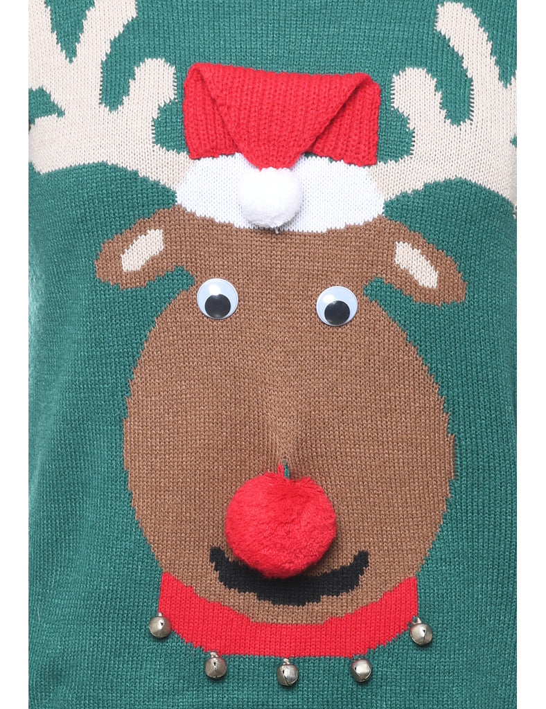 Reindeer Christmas Jumper - S