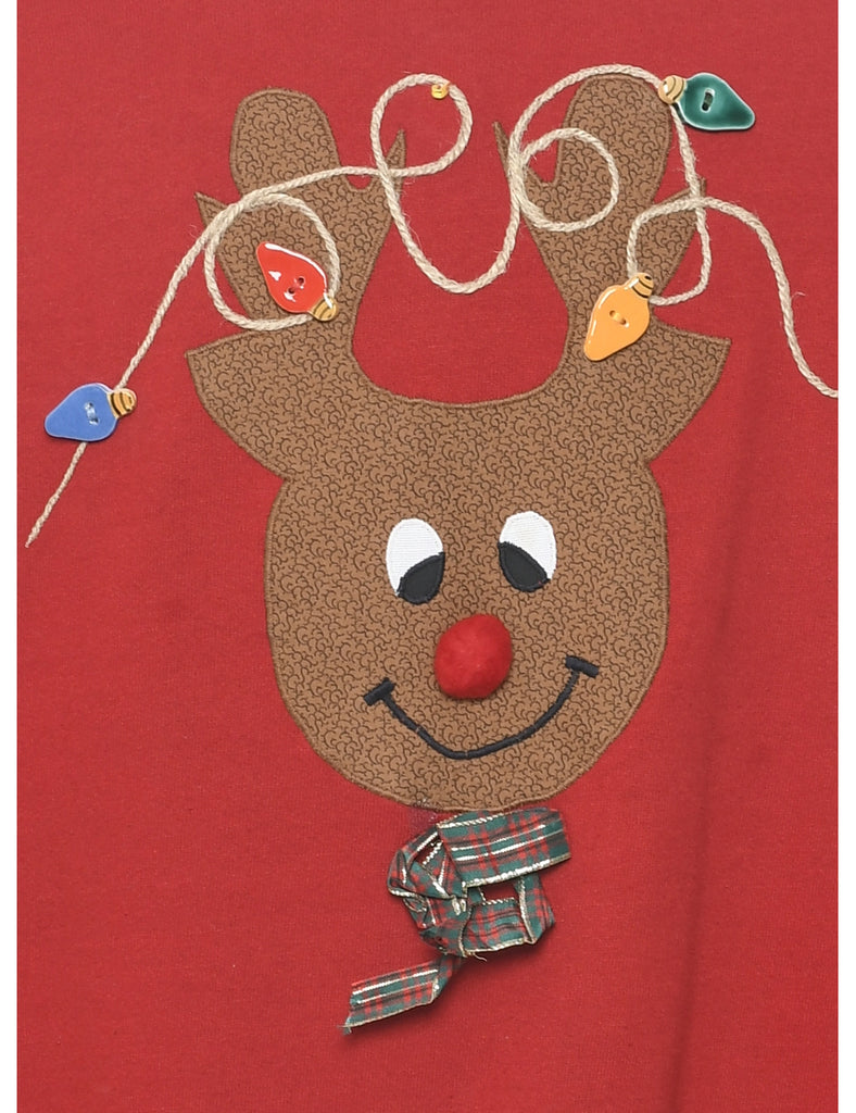 Reindeer Christmas Sweatshirt - XL