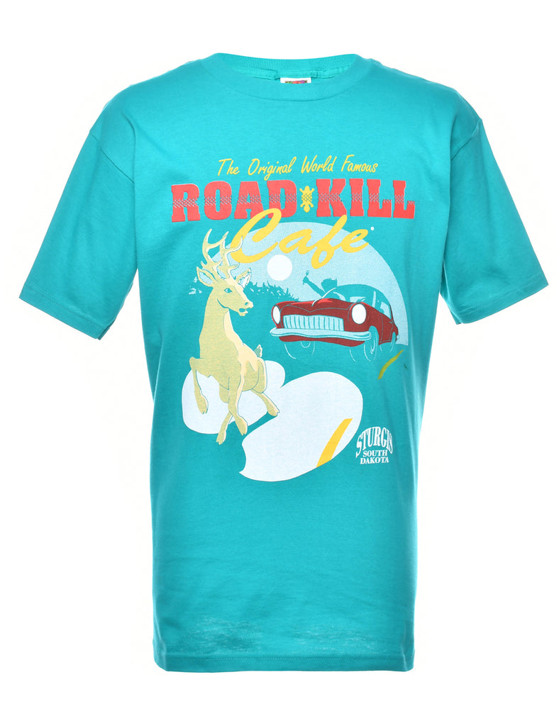 Road Kill Cafe Printed T-shirt - L