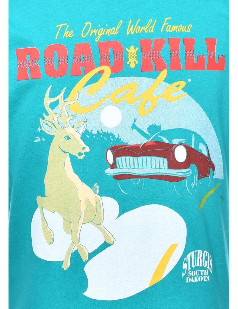 Road Kill Cafe Printed T-shirt - L