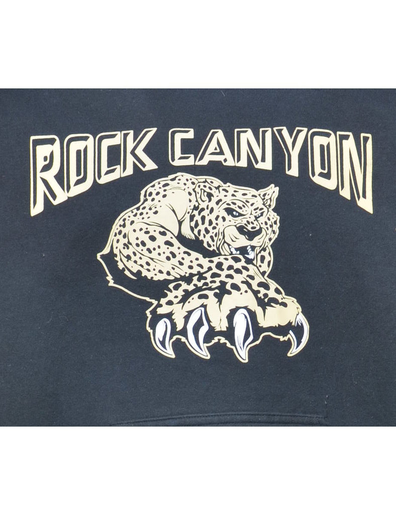 Rock Canyon Navy Printed Hoodie - M