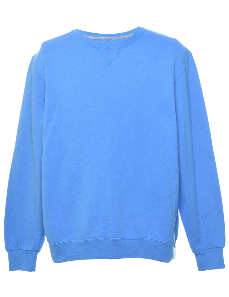 Russell Athletic Plain Blue Sweatshirt - L