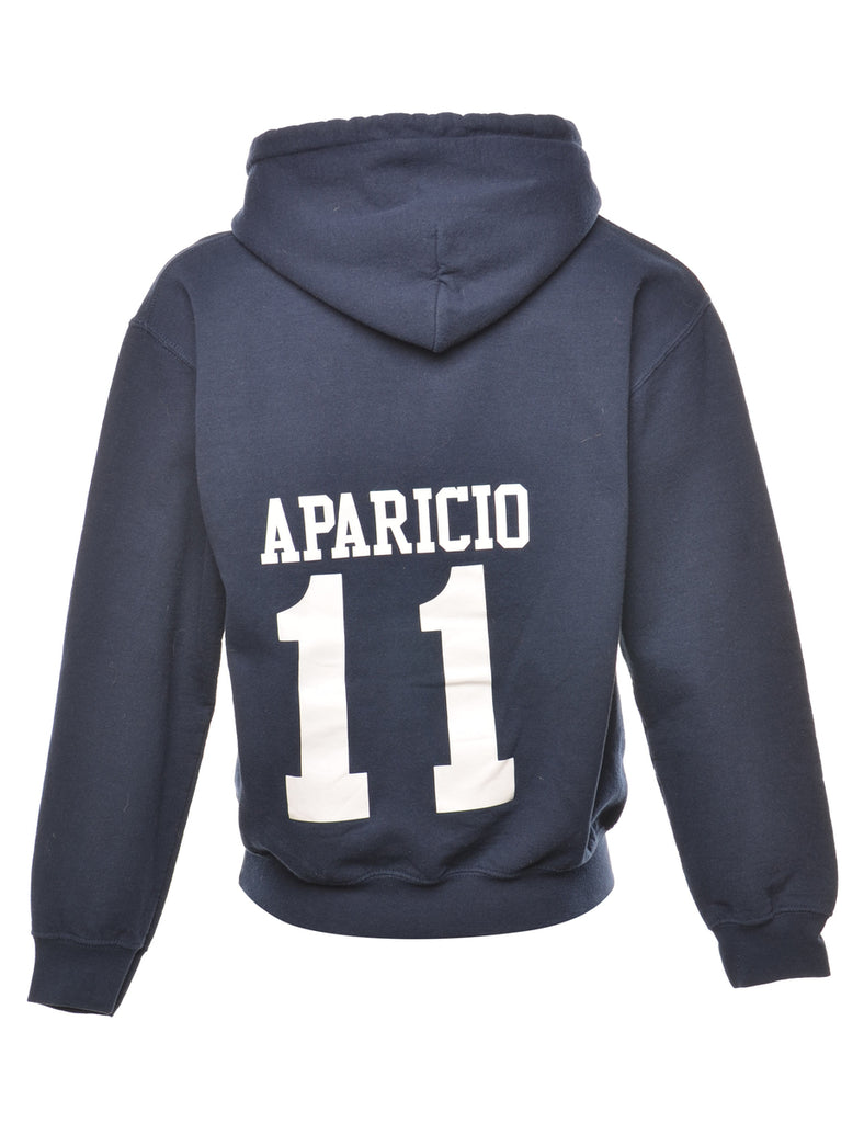 Sabercats Football Hooded Navy & Red Sports Sweatshirt - S