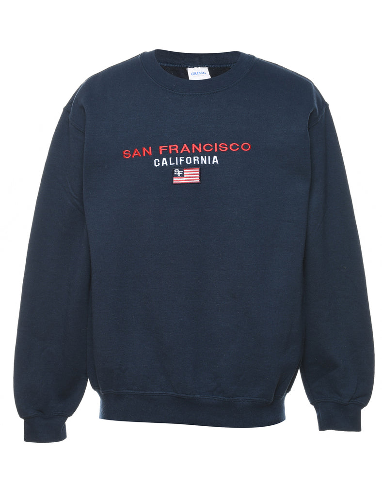 San Francisco Embroidered Navy Sweatshirt - S