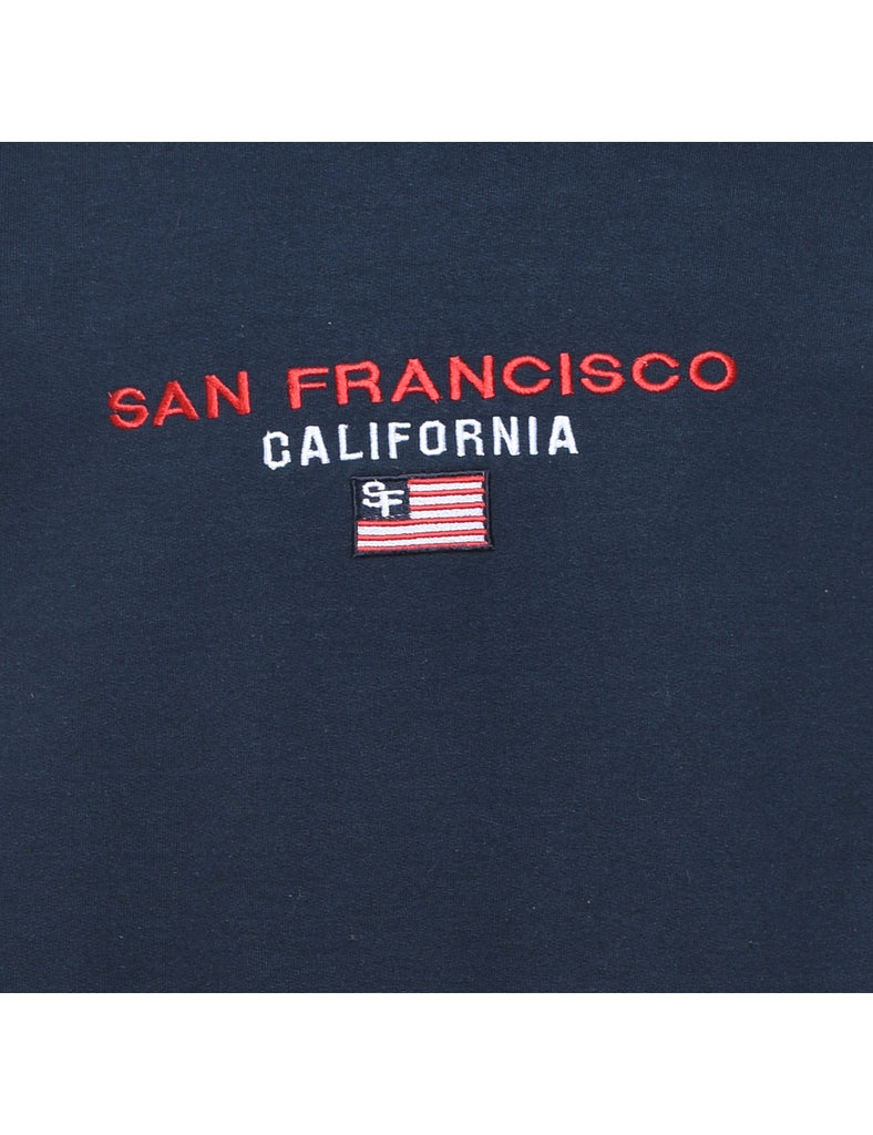 San Francisco Embroidered Navy Sweatshirt - S
