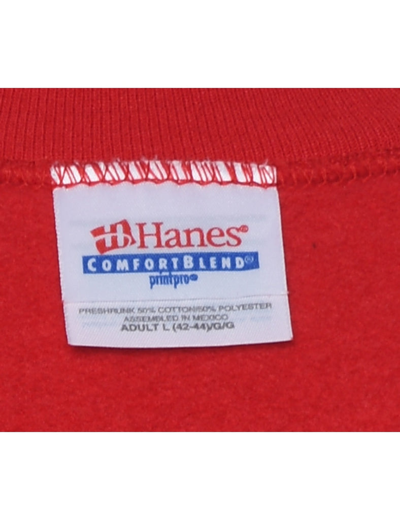 San Francisco Printed Red & Blue Sweatshirt - L