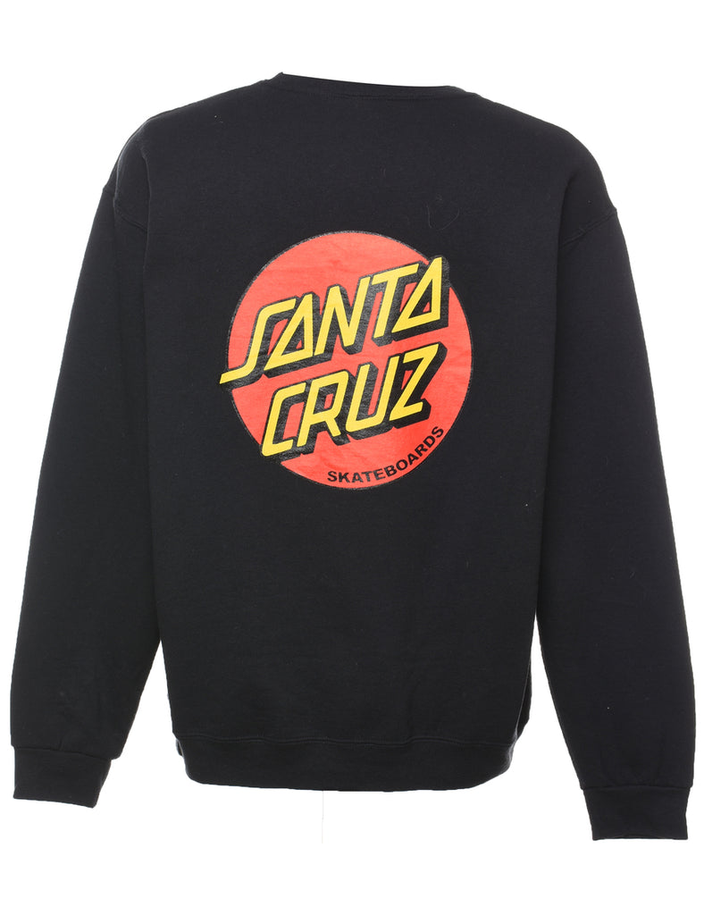 Santa Cruz Black, Yellow & Red Printed Sweatshirt - L