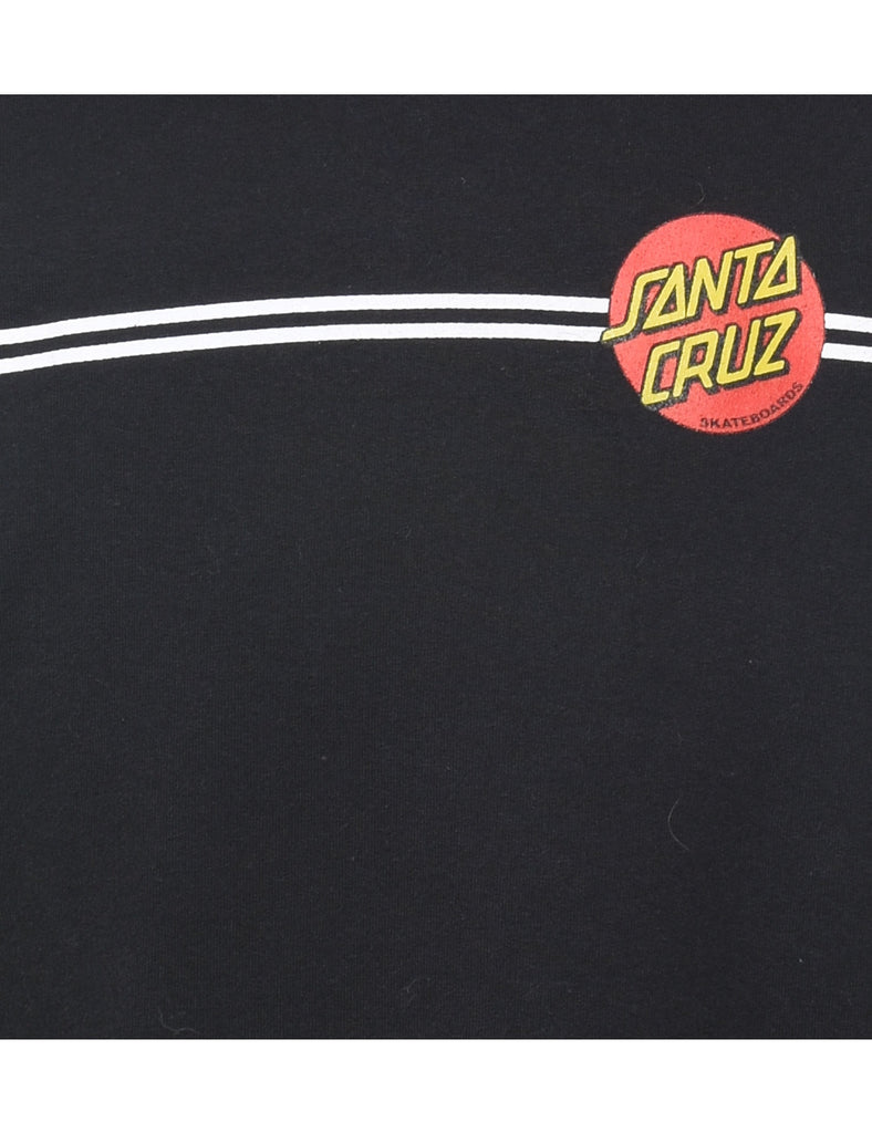 Santa Cruz Black, Yellow & Red Printed Sweatshirt - L