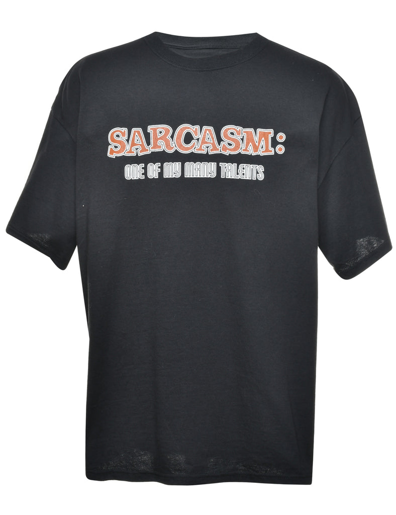Sarcasm Printed T-shirt - L