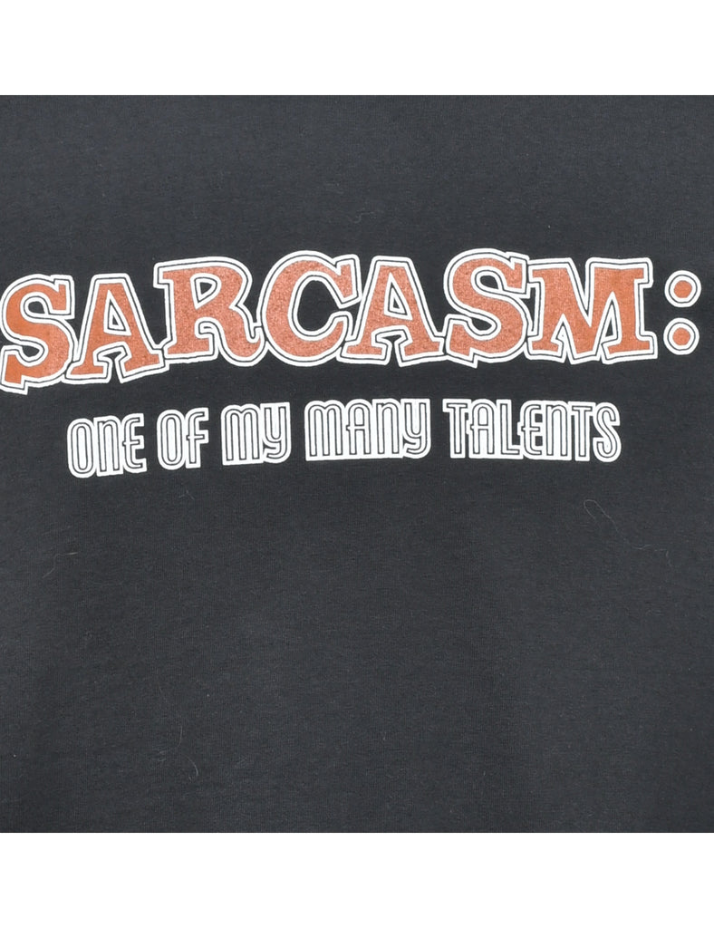 Sarcasm Printed T-shirt - L