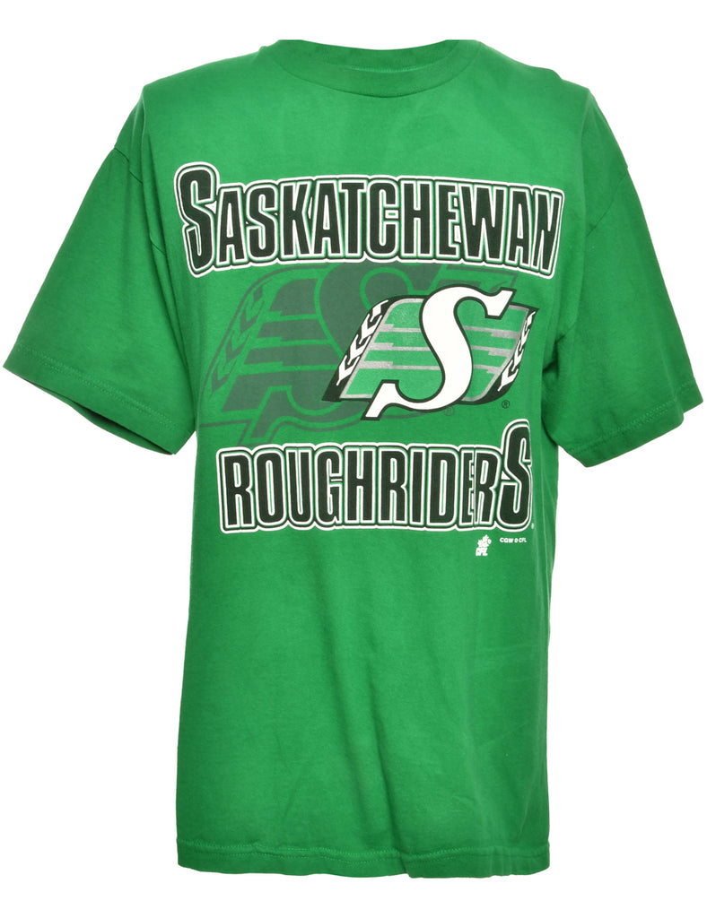 Saskatchewan Roughriders Football Green Sports T-shirt - L