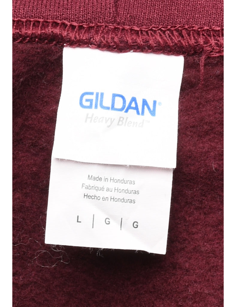 Seattle Maroon Printed Hoodie - L