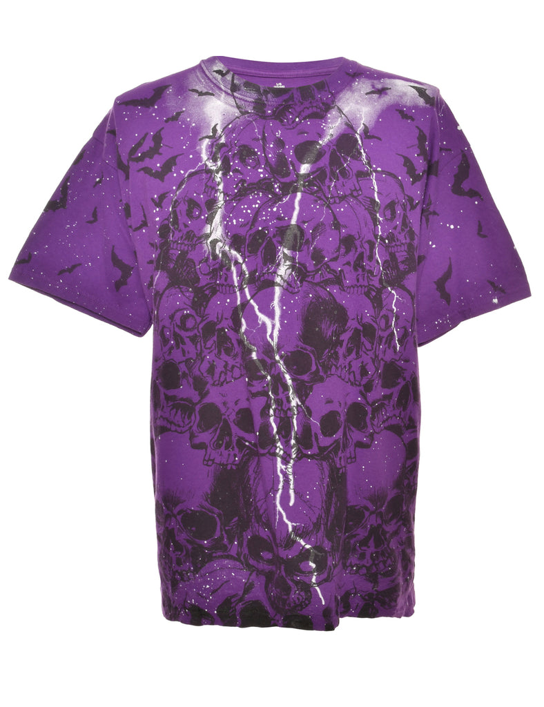 Skull  Printed T-shirt - L