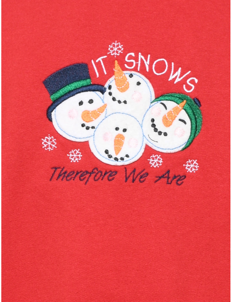 Snowman Christmas Sweatshirt - XL
