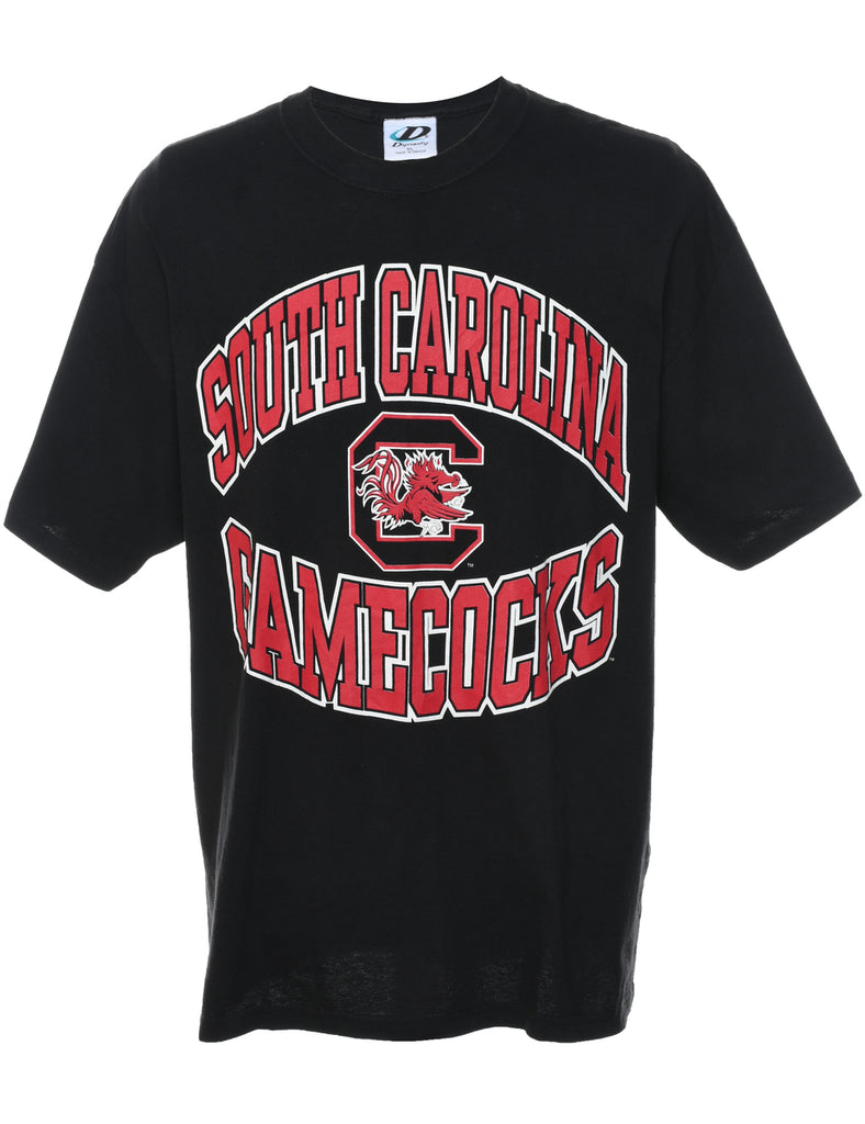 South Carolina Black, Red & White Printed T-shirt - XL