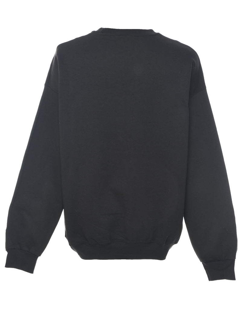 Starter Black & Grey Embroidered Plain Sweatshirt - XL