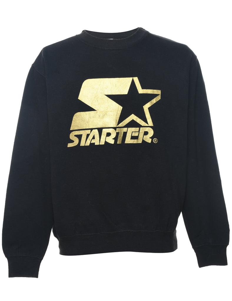 Starter Printed Black & Gold Sweatshirt - S