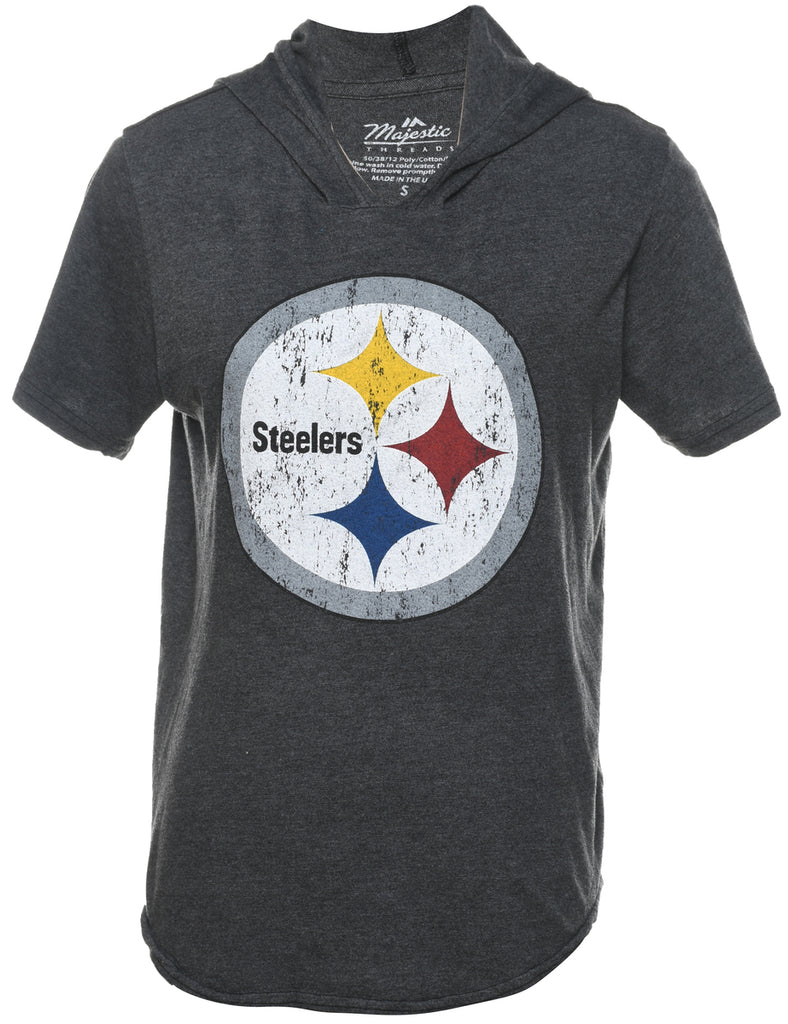 Steelers Grey NFL Printed T-shirt - S