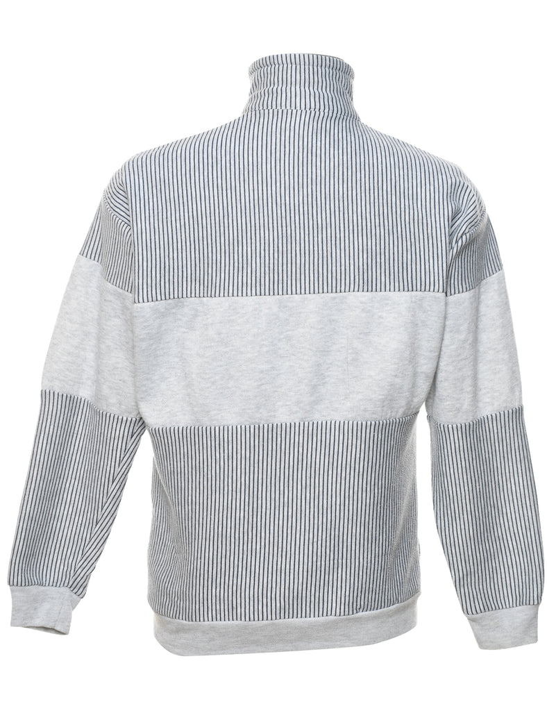 Striped Alaska Quarter-Zip Printed Sweatshirt - S