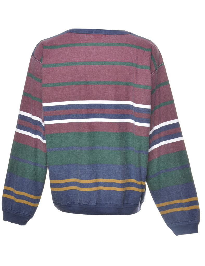 Striped Printed Sweatshirt - XL
