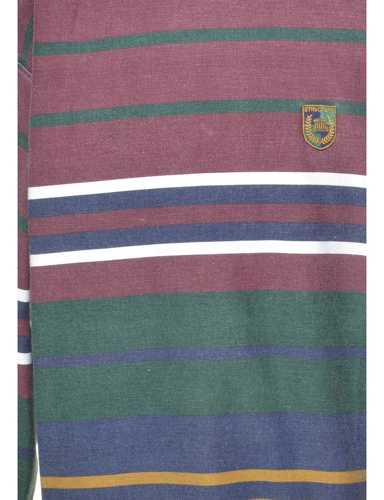 Striped Printed Sweatshirt - XL